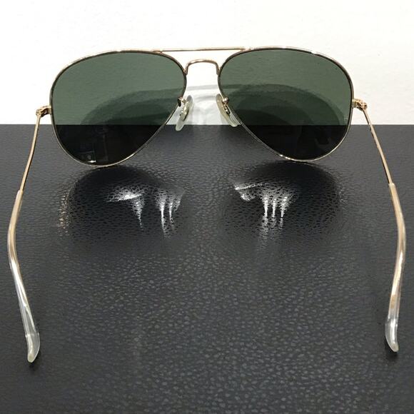 Ray Ban Aviator Classic Polished Gold Black With Case - Picture 12 of 16